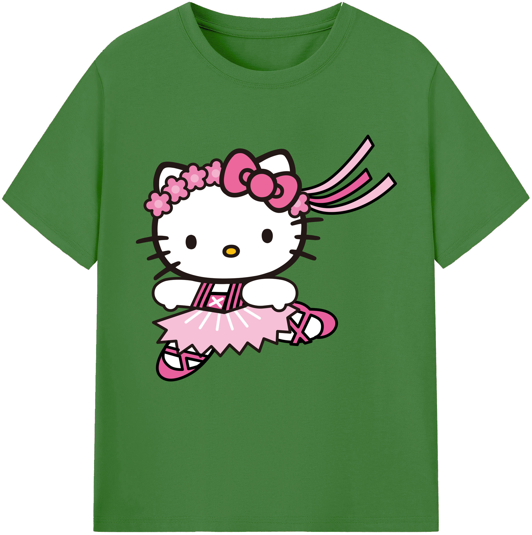（画像用） Hello Kitty ハローキティ レディースカジュアルプリントTシャツ（綿100％）